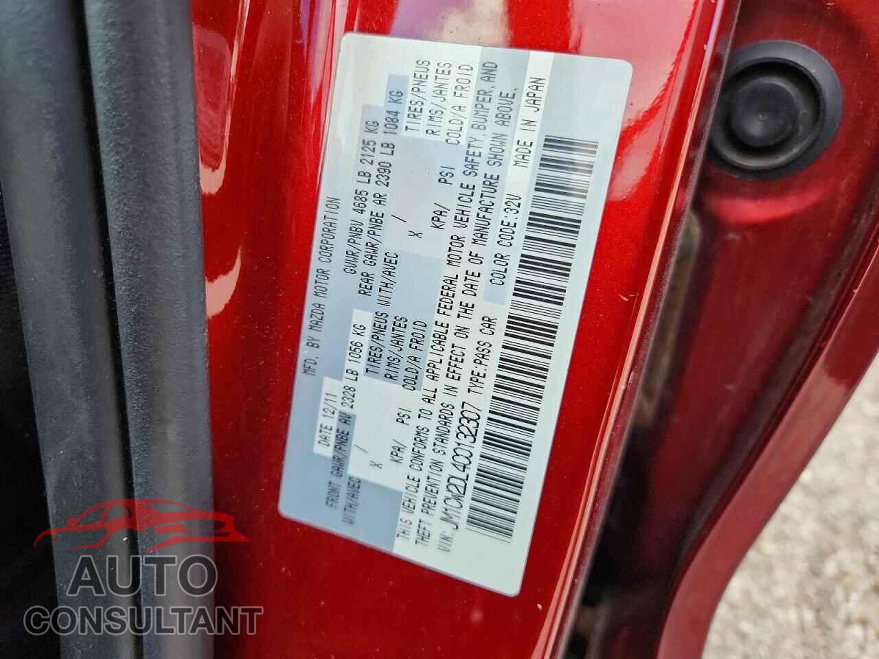 MAZDA 5 2012 - JM1CW2DL4C0132307