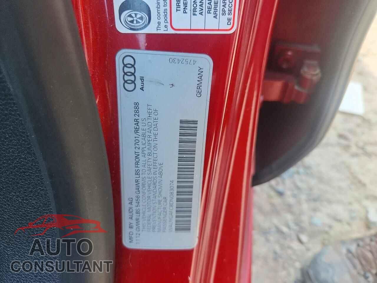 AUDI A7 2013 - WAUYGAFC8DN083074