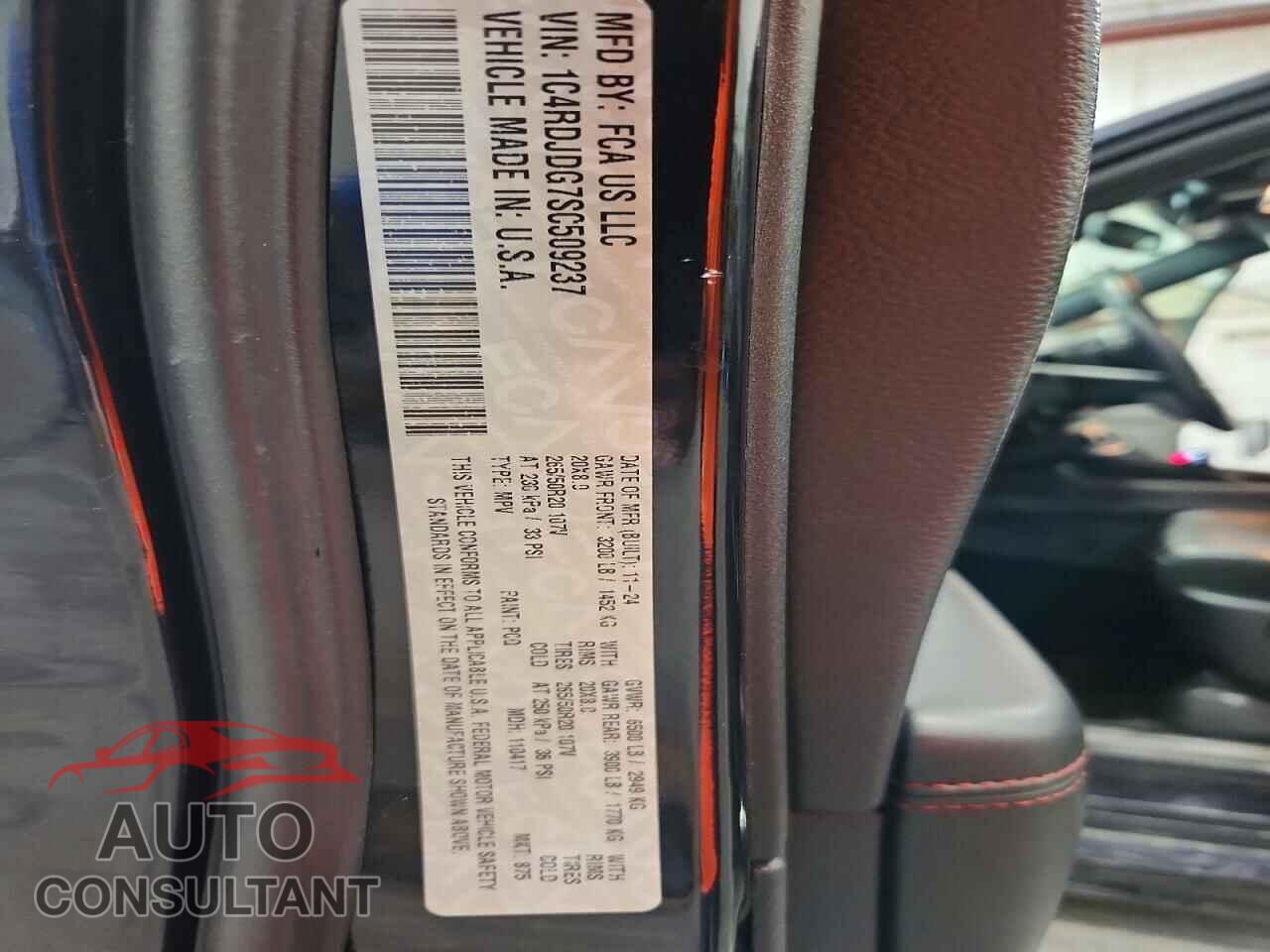 DODGE DURANGO 2025 - 1C4RDJDG7SC509237