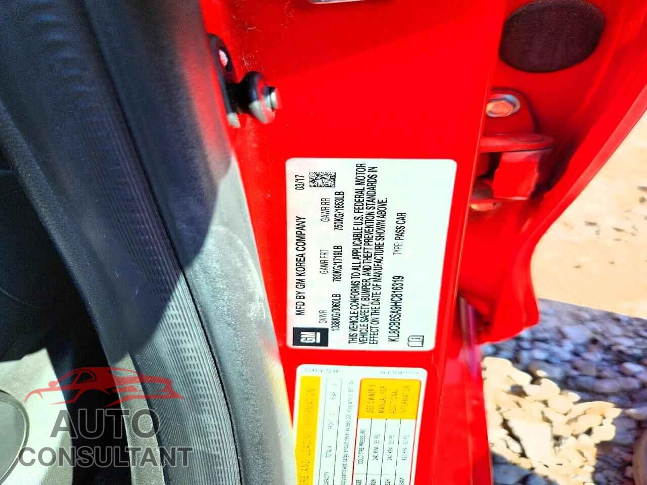 CHEVROLET SPARK 2017 - KL8CB6SA9HC816319