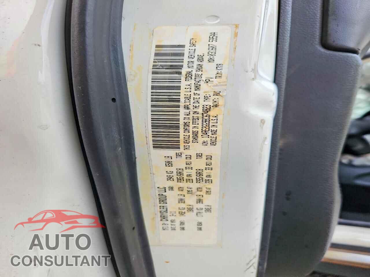 DODGE DURANGO 2011 - 1D4RE2GG9BC674823