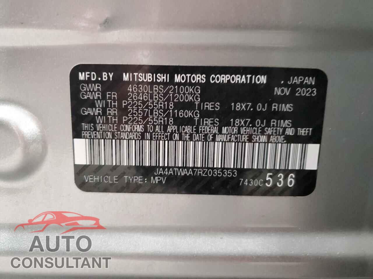 MITSUBISHI ECLIPSE 2024 - JA4ATWAA7RZ035353