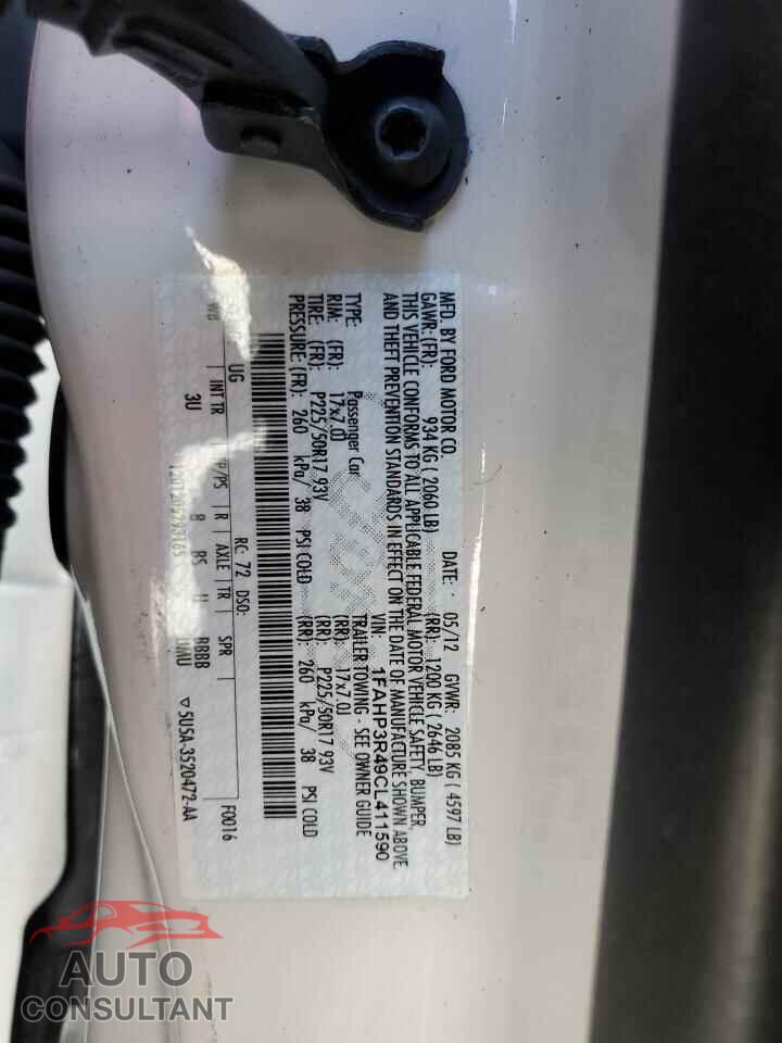 FORD FOCUS 2012 - 1FAHP3R49CL411590