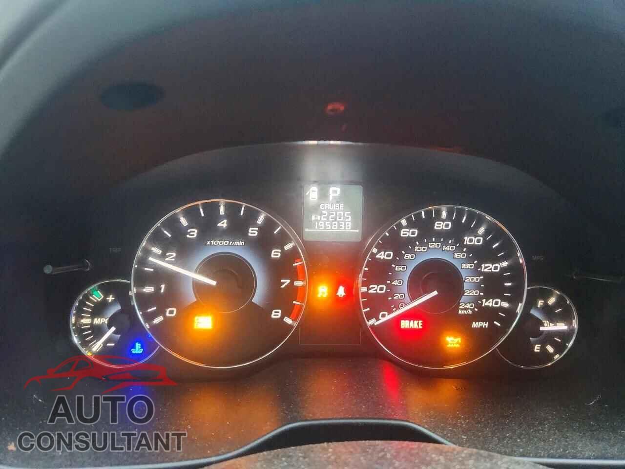SUBARU OUTBACK 2012 - 4S4BRBCC0C3228997