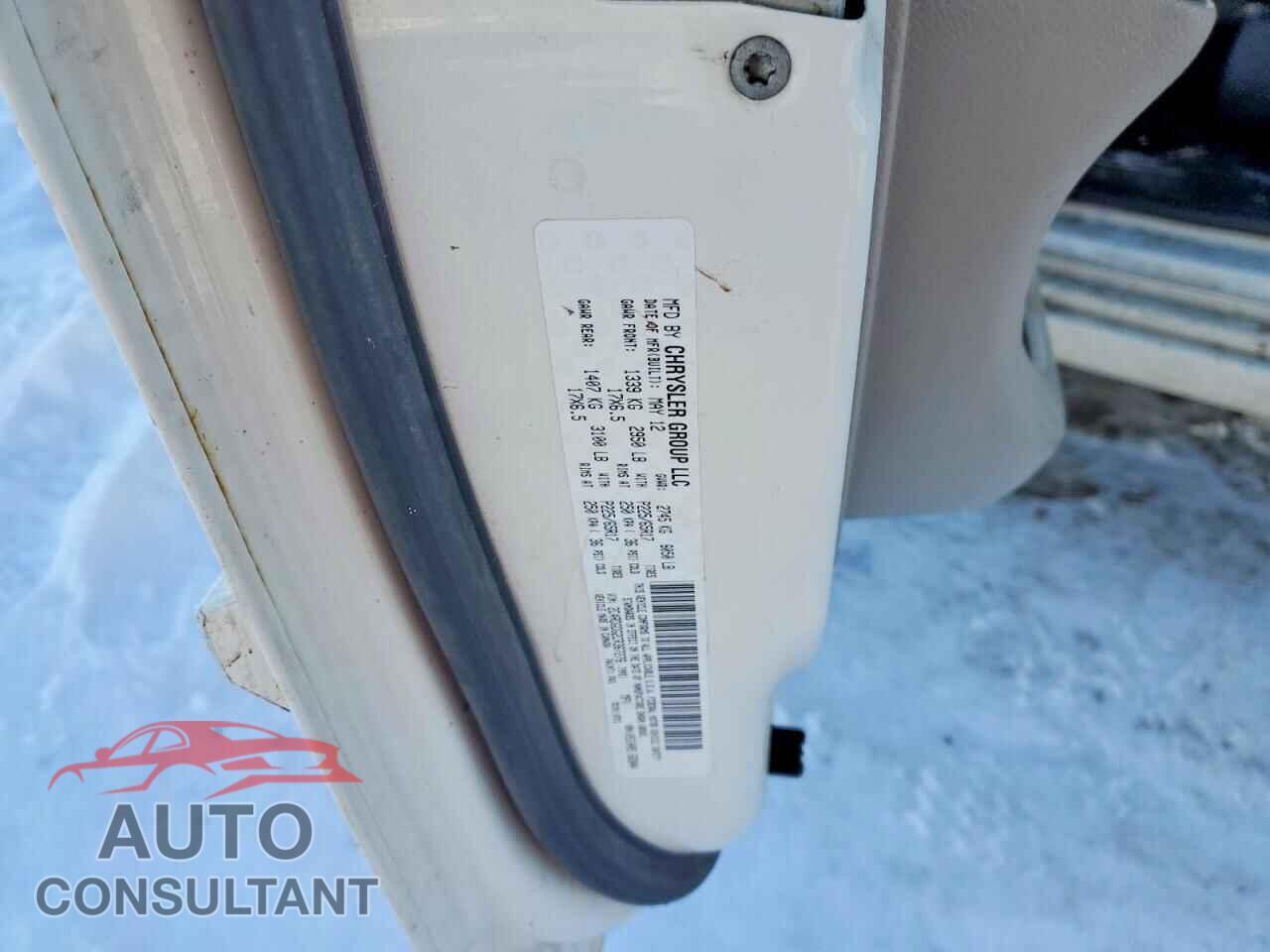DODGE CARAVAN 2012 - 2C4RDGDG2CR367276