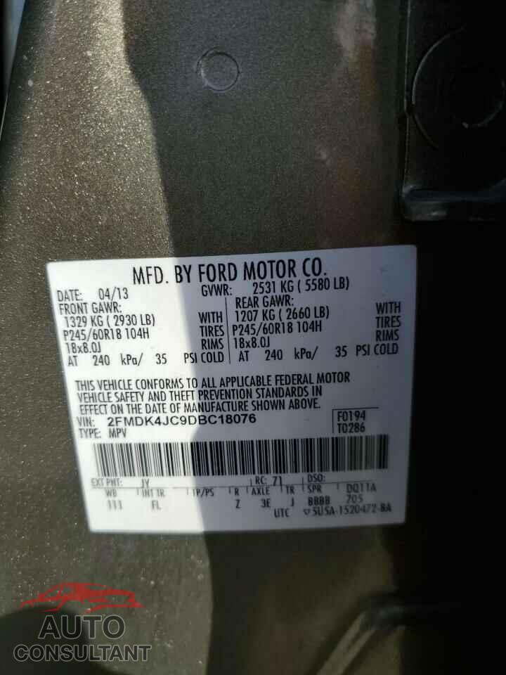FORD EDGE 2013 - 2FMDK4JC9DBC18076
