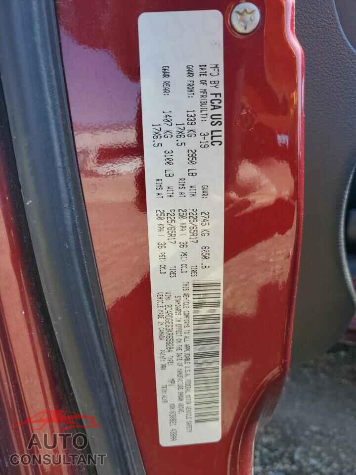 DODGE CARAVAN 2019 - 2C4RDGEG3KR658284
