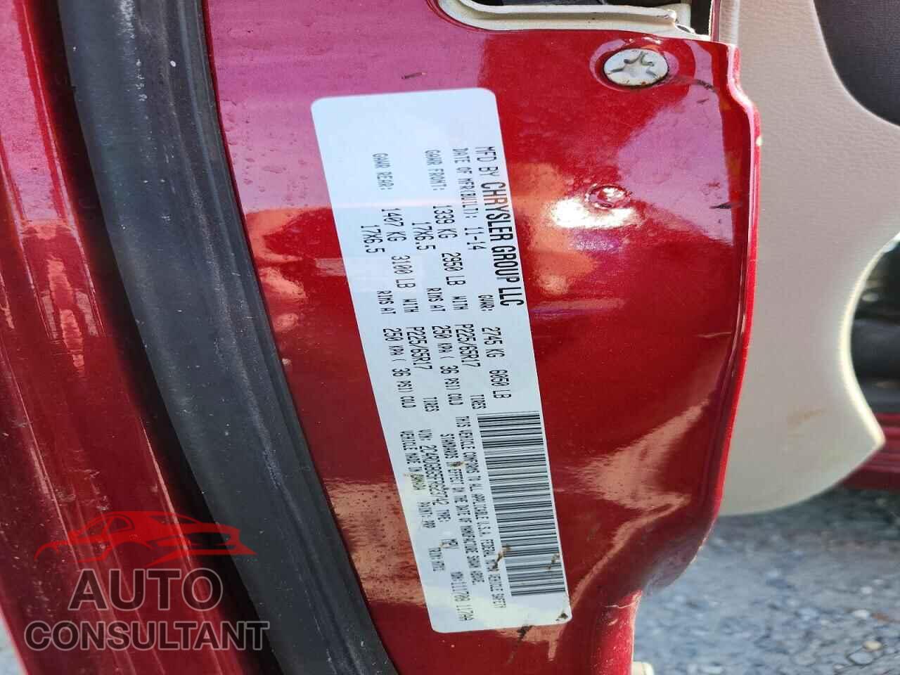 DODGE CARAVAN 2015 - 2C4RDGBG5FR623742