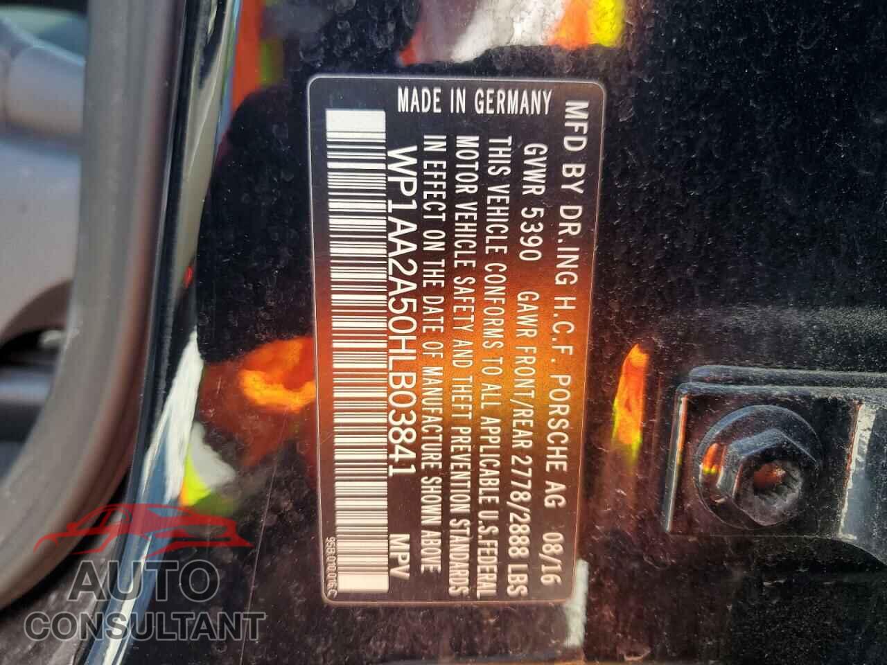 PORSCHE MACAN 2017 - WP1AA2A50HLB03841
