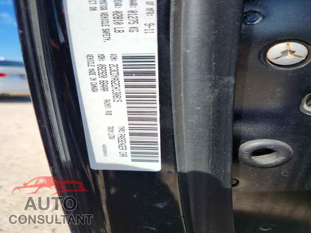 DODGE CHALLENGER 2012 - 2C3CDYAG2CH130815