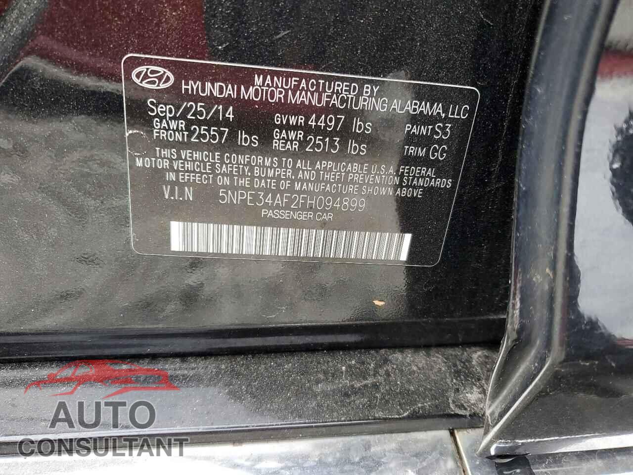 HYUNDAI SONATA 2015 - 5NPE34AF2FH094899