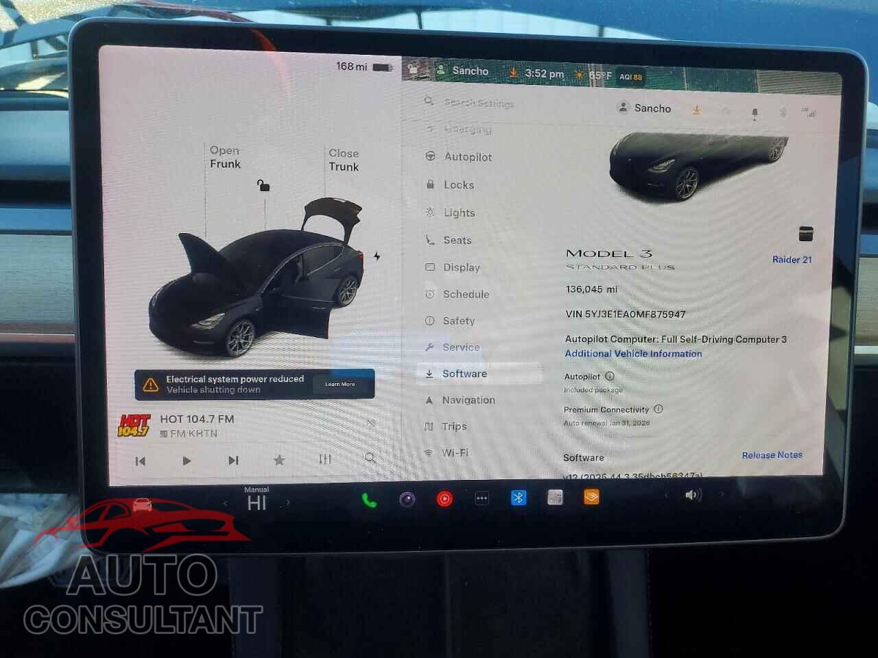 TESLA MODEL 3 2021 - 5YJ3E1EA0MF875947