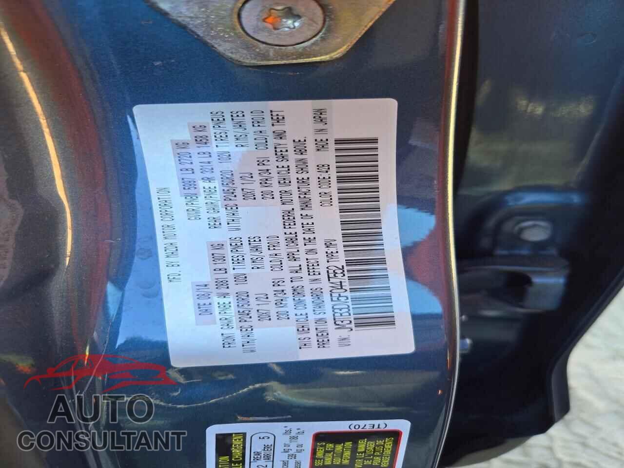 MAZDA CX-9 2015 - JM3TB3DV5F0447552