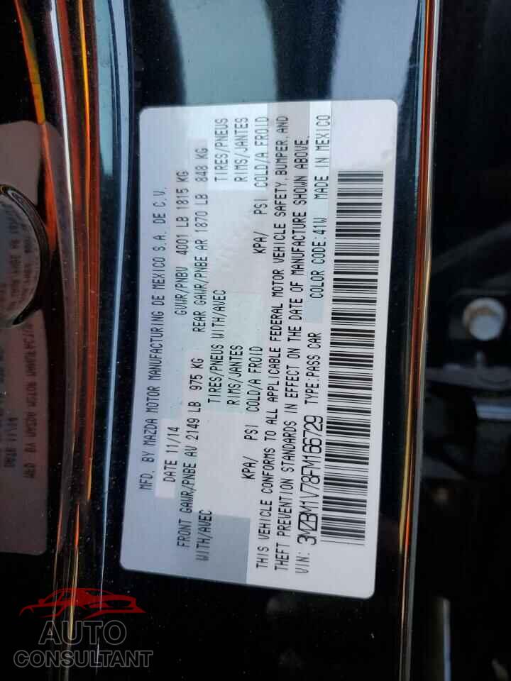 MAZDA 3 2015 - 3MZBM1V78FM166729