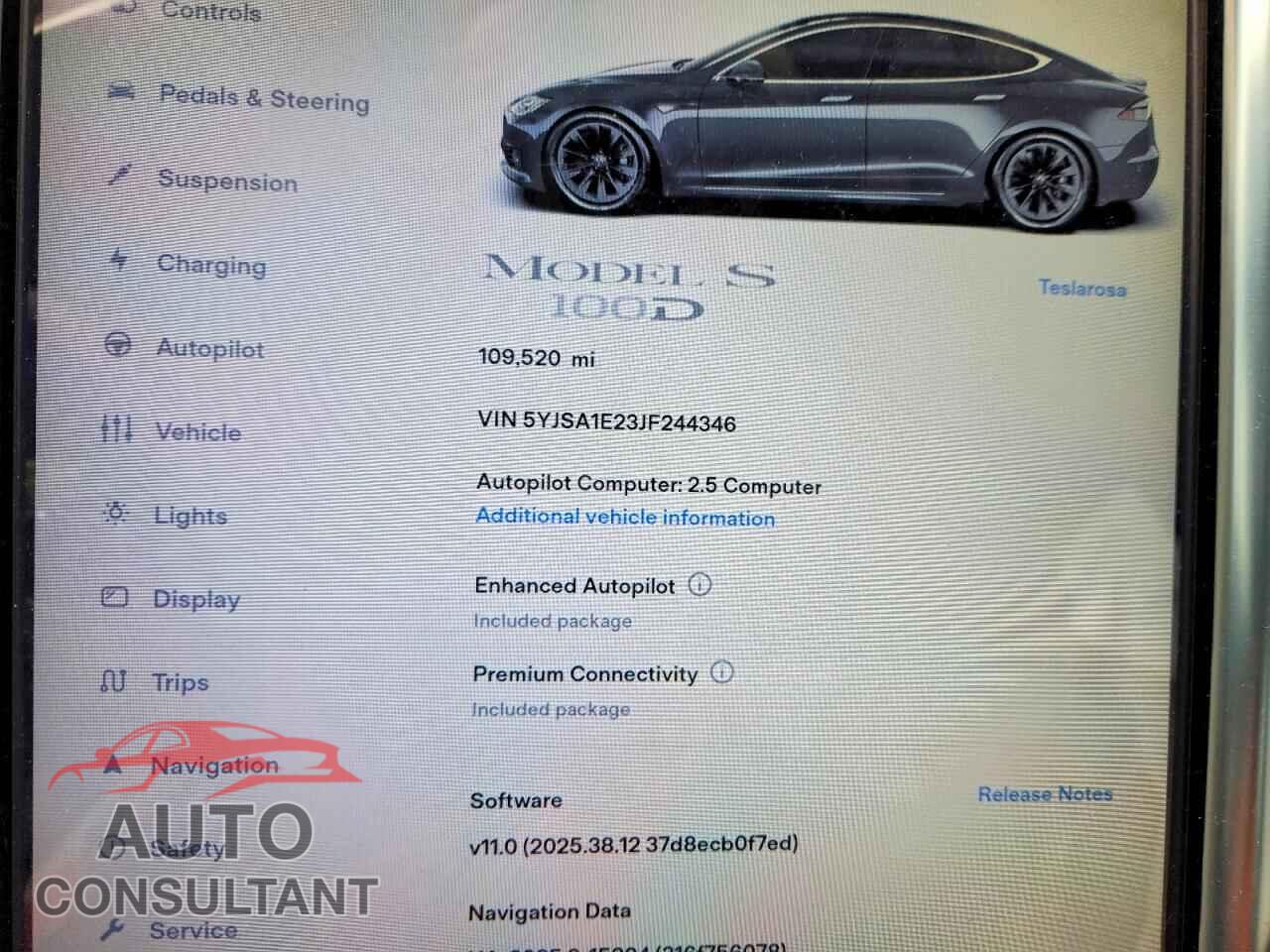 TESLA MODEL S 2018 - 5YJSA1E23JF244346