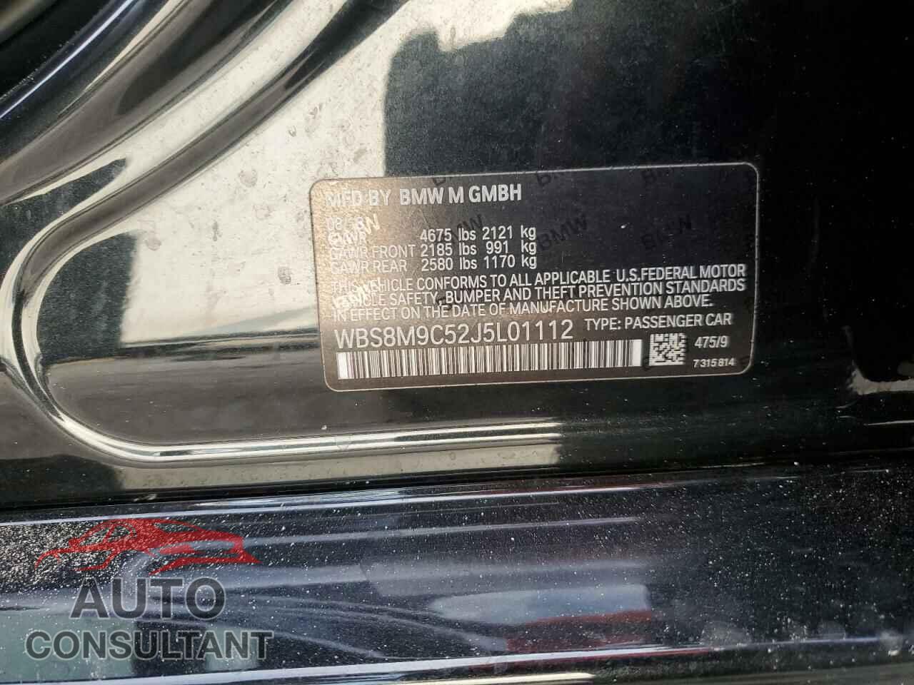 BMW M3 2018 - WBS8M9C52J5L01112