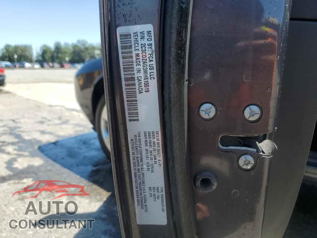 DODGE CHALLENGER 2021 - 2C3CDZAG3MH615519