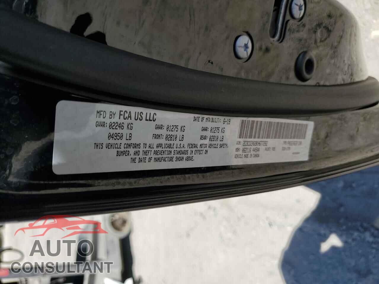 DODGE CHALLENGER 2019 - 2C3CDZAG9KH677262