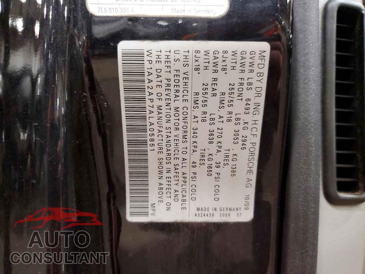 PORSCHE CAYENNE 2010 - WP1AA2AP7ALA05851
