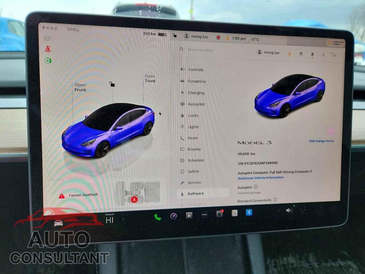 TESLA MODEL 3 2022 - 5YJ3E1EA3NF349698
