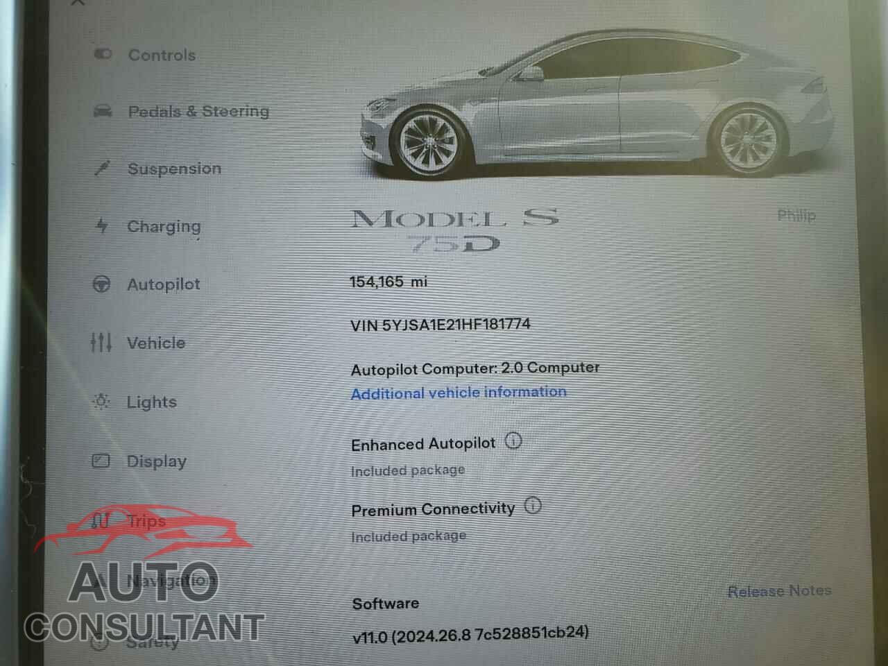 TESLA MODEL S 2017 - 5YJSA1E21HF181774
