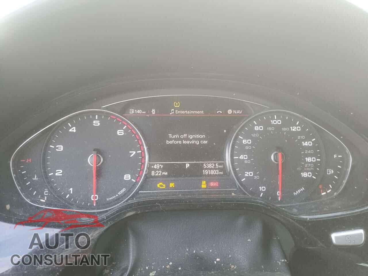 AUDI A8 2013 - WAUR2AFD9DN034039