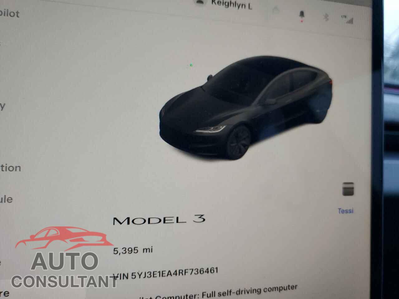 TESLA MODEL 3 2024 - 5YJ3E1EA4RF736461