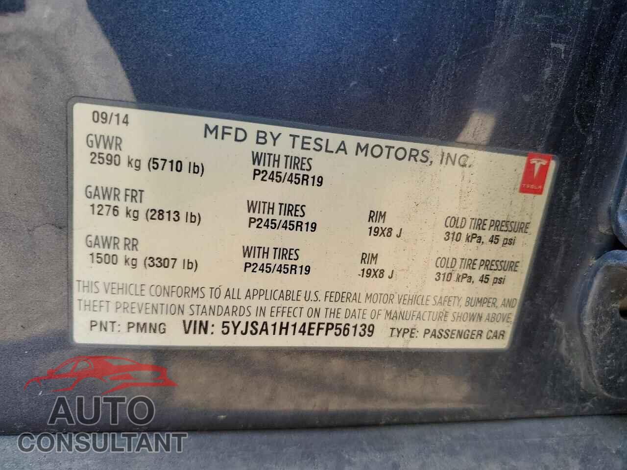TESLA MODEL S 2014 - 5YJSA1H14EFP56139
