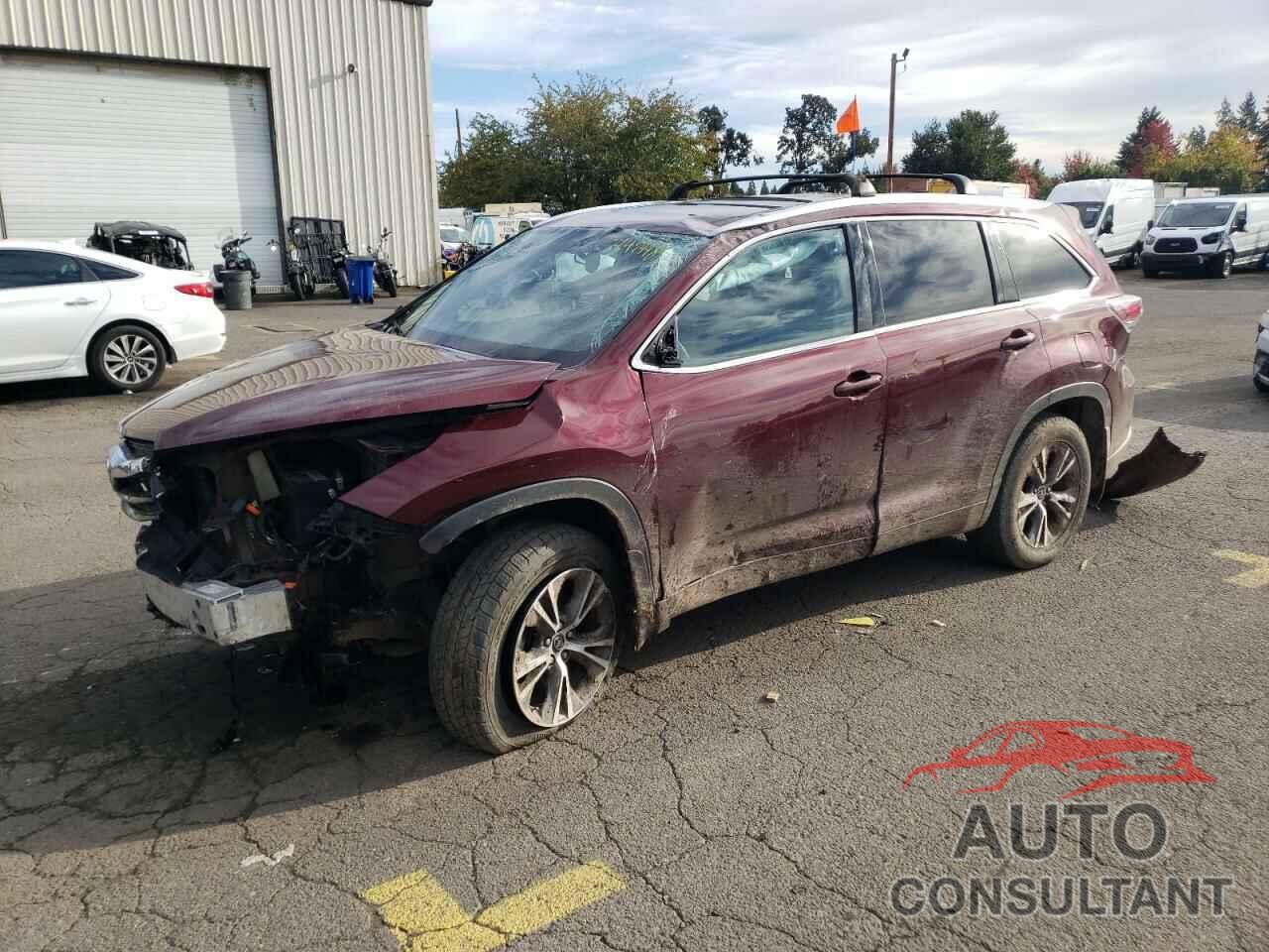 TOYOTA HIGHLANDER 2016 - 5TDJKRFH5GS328442