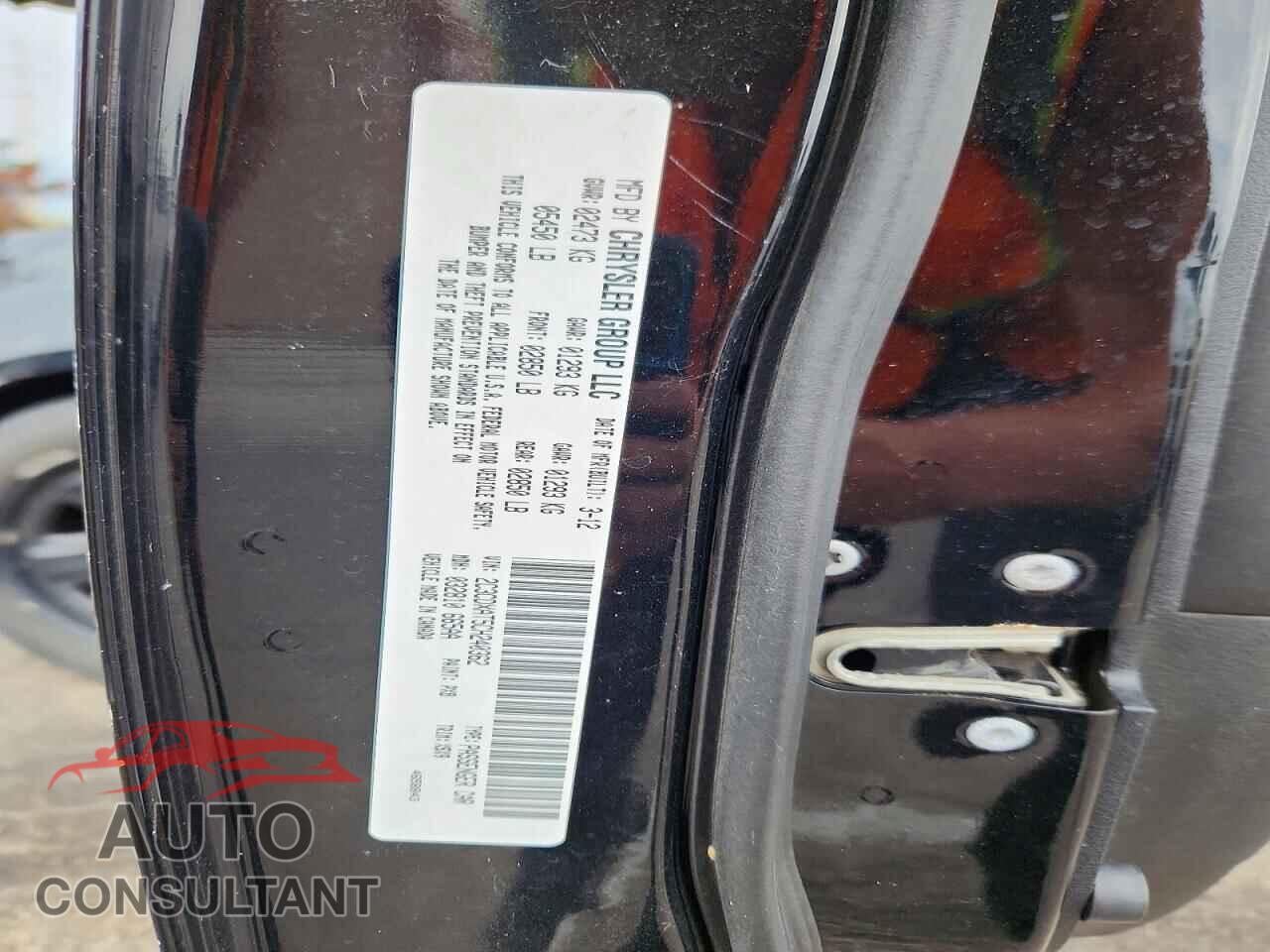 DODGE CHARGER 2012 - 2C3CDXAT5CH240362