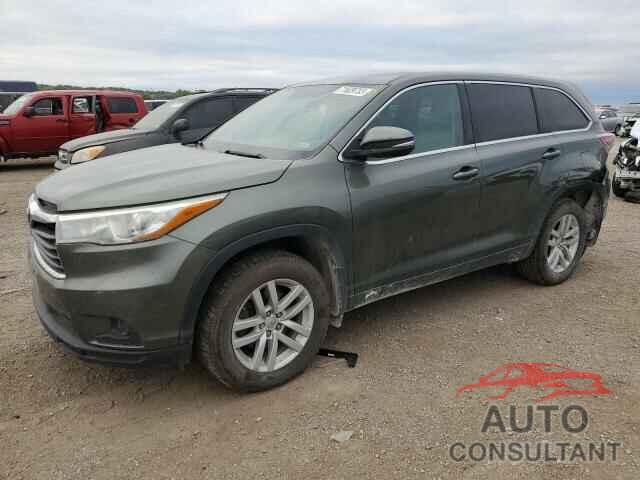 TOYOTA HIGHLANDER 2015 - 5TDBKRFH2FS170791