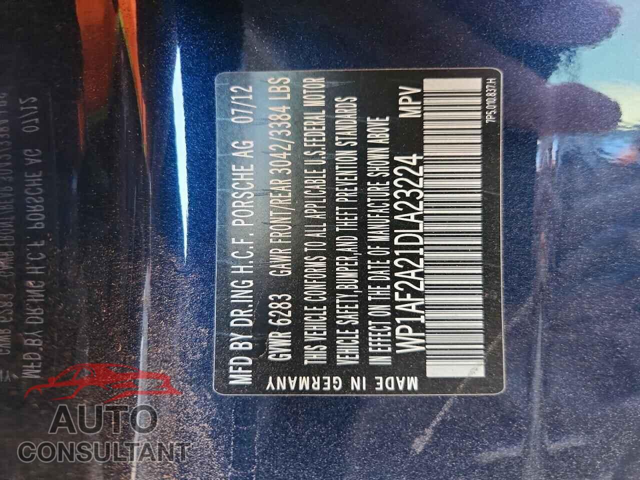 PORSCHE CAYENNE 2013 - WP1AF2A21DLA23224