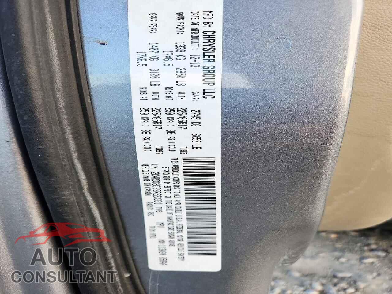 DODGE CARAVAN 2014 - 2C4RDGBG2ER223331