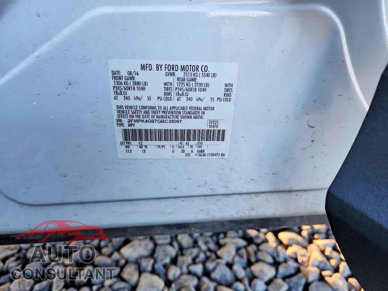 FORD EDGE 2016 - 2FMPK4G97GBC35097
