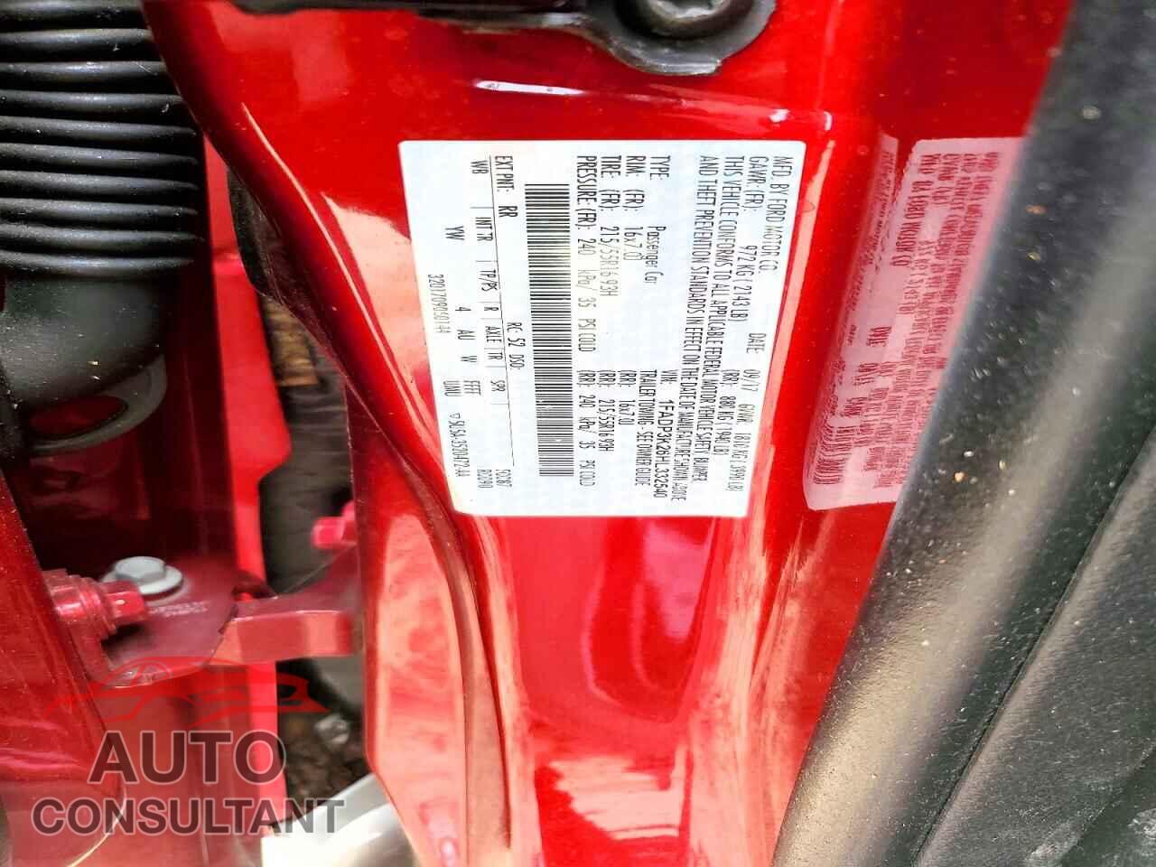 FORD FOCUS 2017 - 1FADP3K26HL332540