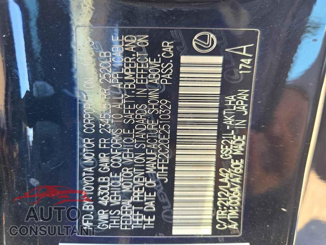 LEXUS IS 2014 - JTHFE2C20E2510329