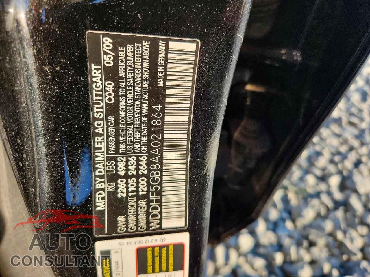 MERCEDES-BENZ E-CLASS 2010 - WDDHF5GB8AA021864