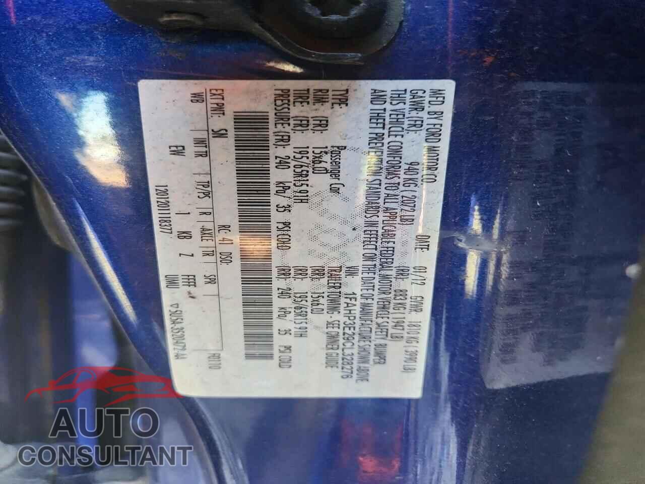 FORD FOCUS 2012 - 1FAHP3E29CL328276