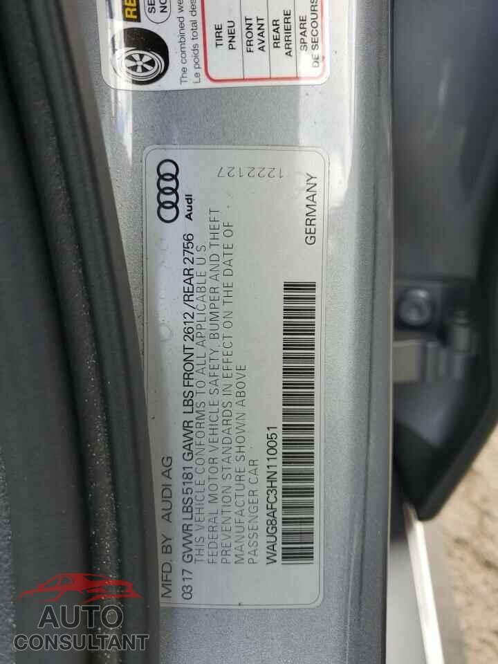 AUDI A6 2017 - WAUG8AFC3HN110051