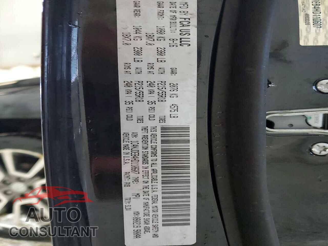 JEEP COMPASS 2017 - 1C4NJDEB4HD110607