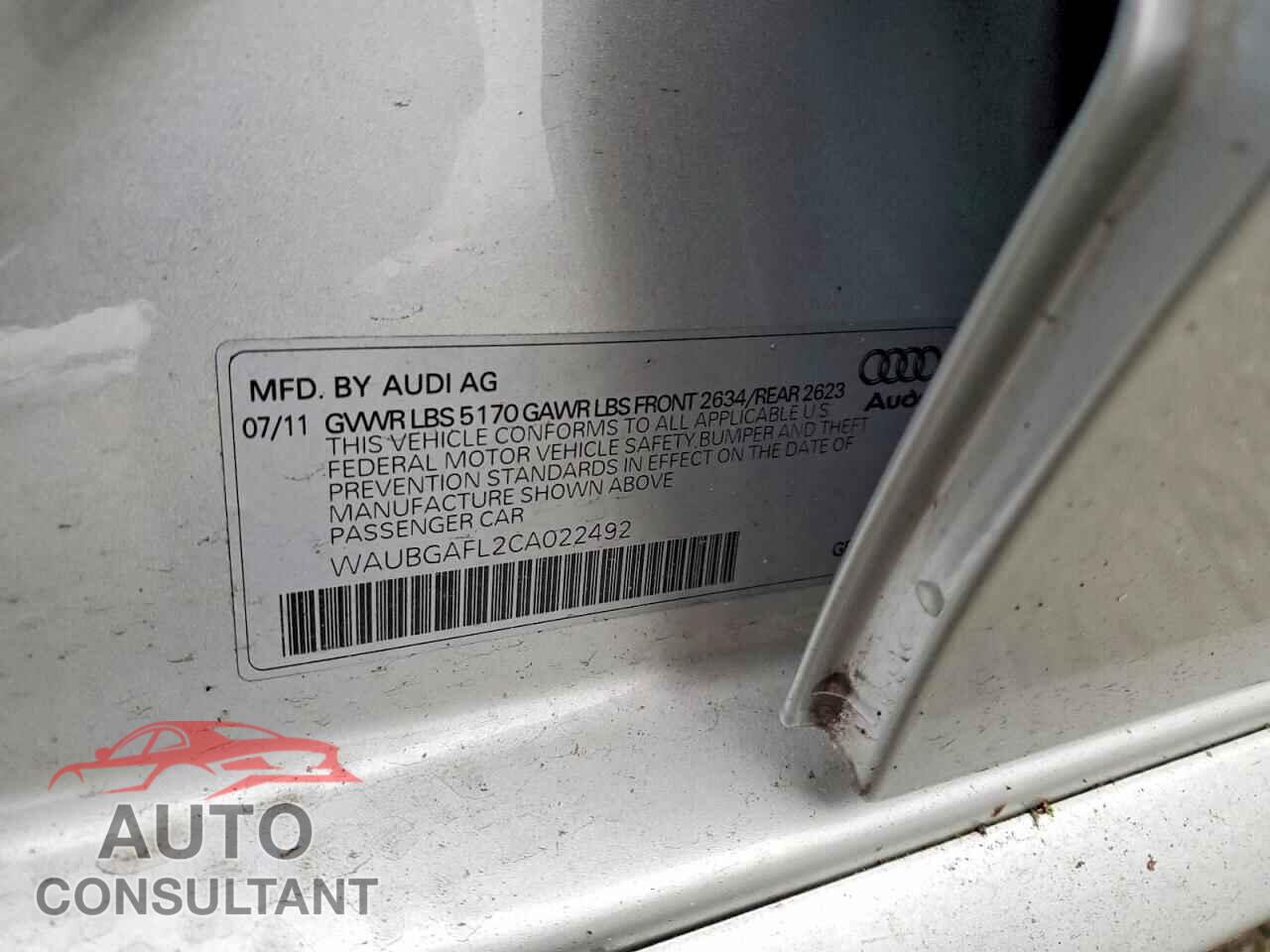 AUDI S4/RS4 2012 - WAUBGAFL2CA022492
