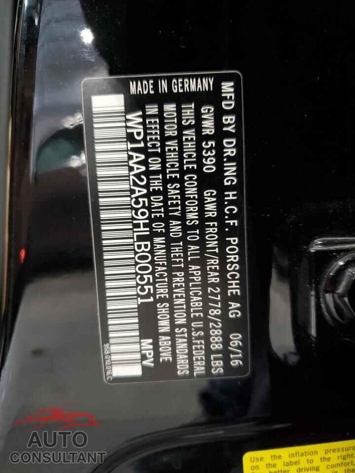 PORSCHE MACAN 2017 - WP1AA2A59HLB00551