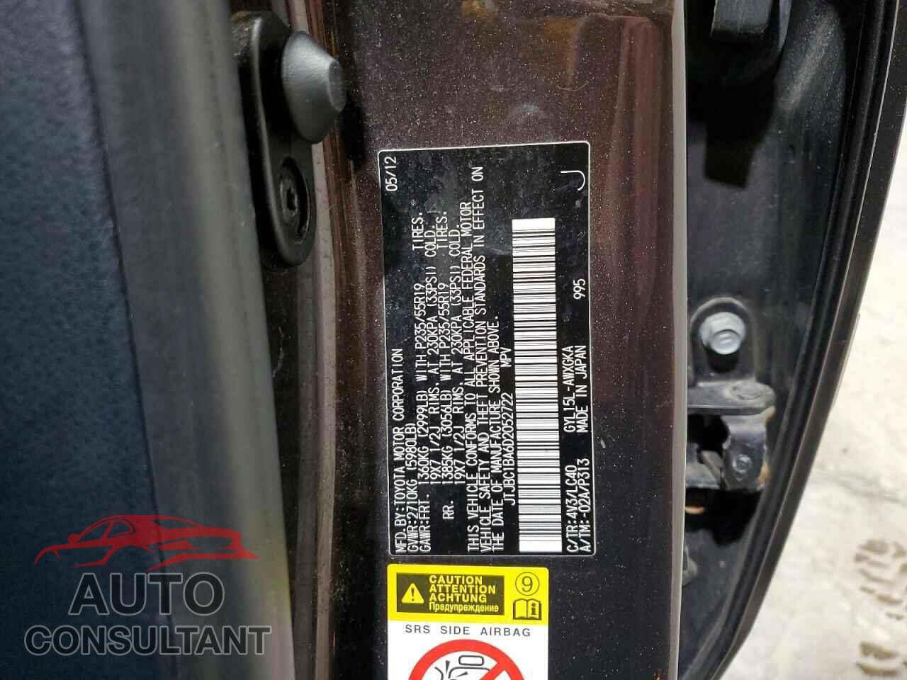 LEXUS RX450 2013 - JTJBC1BA6D2052722