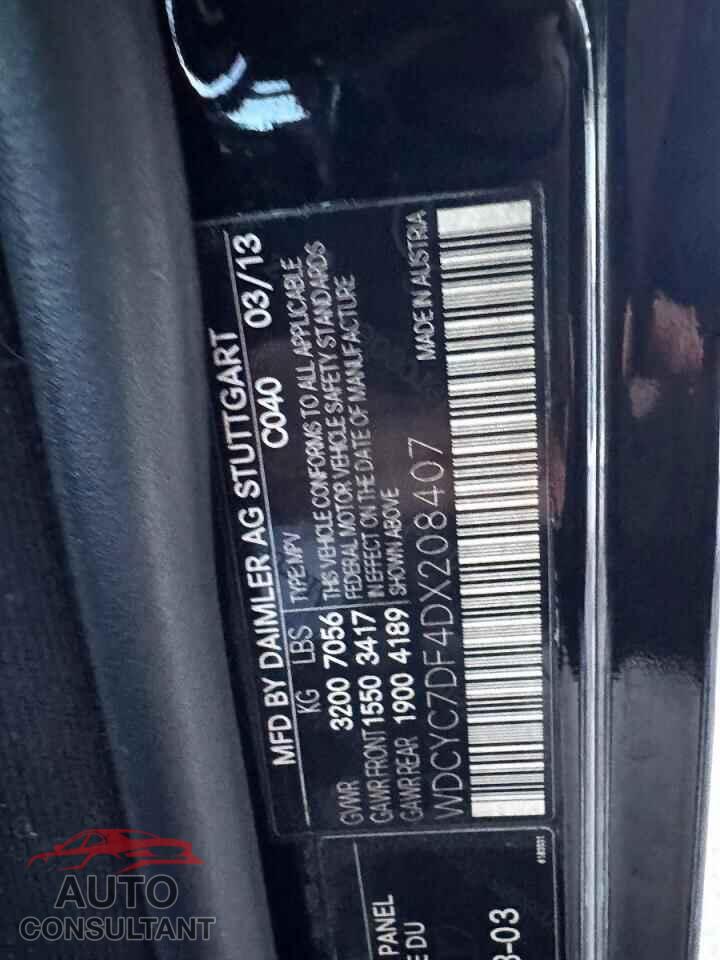 MERCEDES-BENZ G-CLASS 2013 - WDCYC7DF4DX208407