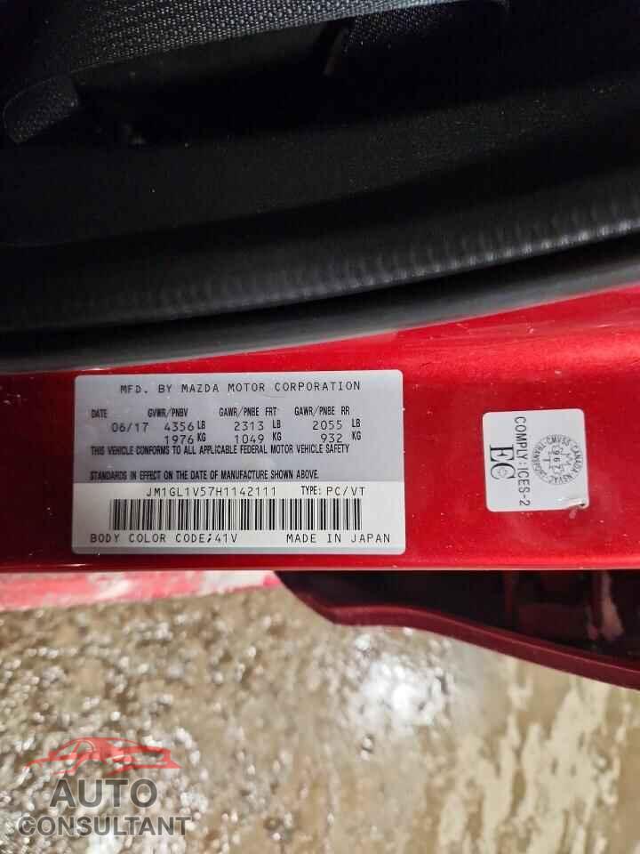 MAZDA 6 2017 - JM1GL1V57H1142111