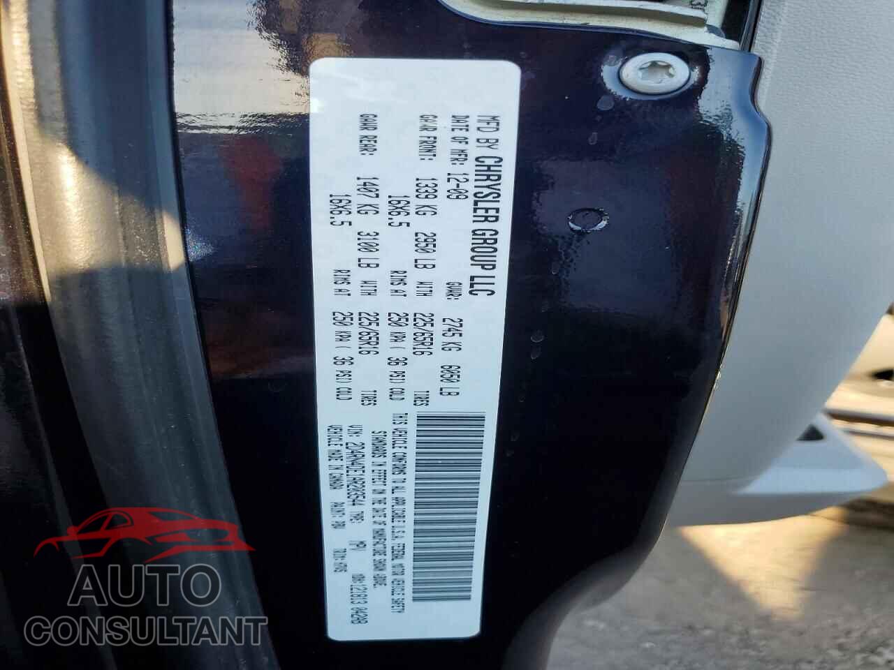 DODGE CARAVAN 2010 - 2D4RN4DE1AR203544