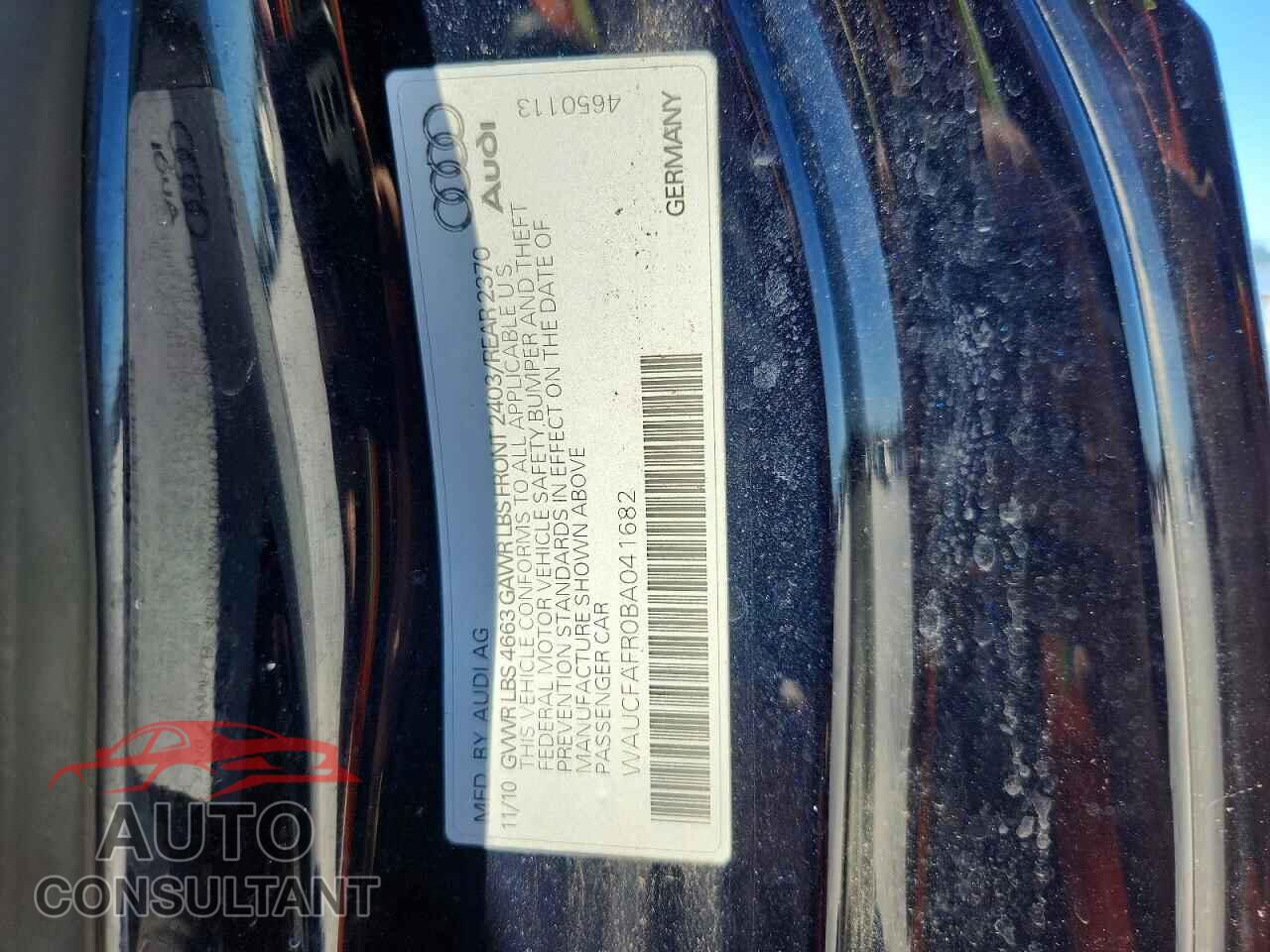 AUDI A5 2011 - WAUCFAFR0BA041682