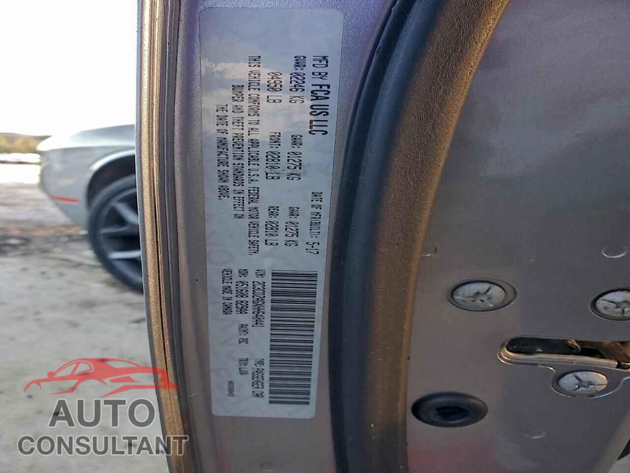 DODGE CHALLENGER 2017 - 2C3CDZAGXHH640441