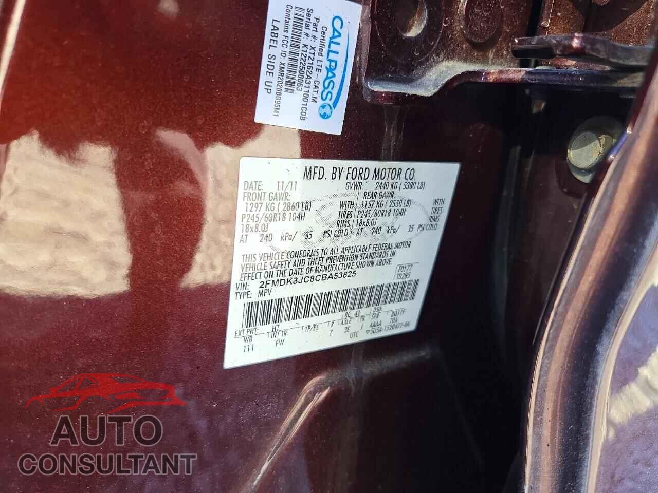 FORD EDGE 2012 - 2FMDK3JC8CBA53825