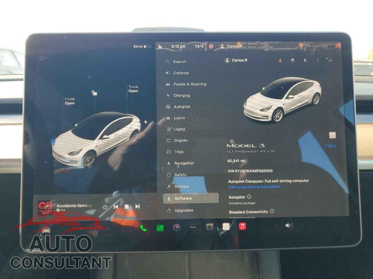 TESLA MODEL 3 2021 - 5YJ3E1EA1MF092300
